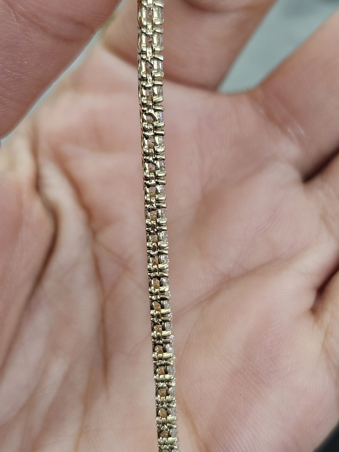 IGI 9.36cttw Yellow Gold Lab Diamond 17" Tennis Necklace