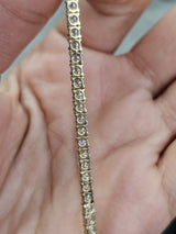 IGI 9.36cttw Yellow Gold Lab Diamond 17" Tennis Necklace