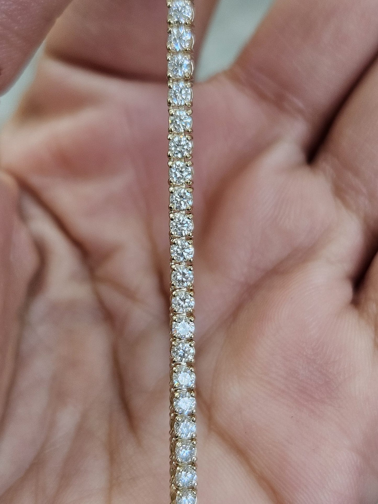 IGI 7.29cttw Yellow Gold Lab Diamond 20" Tennis Necklace