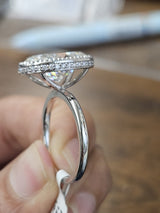 5.83cttw White Gold Oval Lab Diamond Ring