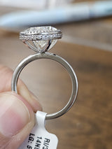 5.83cttw White Gold Oval Lab Diamond Ring