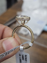 IGI 3.60cttw Yellow Gold Round Lab Diamond Ring