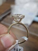 IGI 3.60cttw Yellow Gold Round Lab Diamond Ring