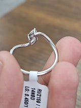 0.45cttw White Gold Marquise Lab Diamond Ring
