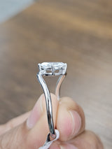 0.45cttw White Gold Marquise Lab Diamond Ring