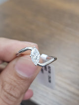 0.45cttw White Gold Marquise Lab Diamond Ring