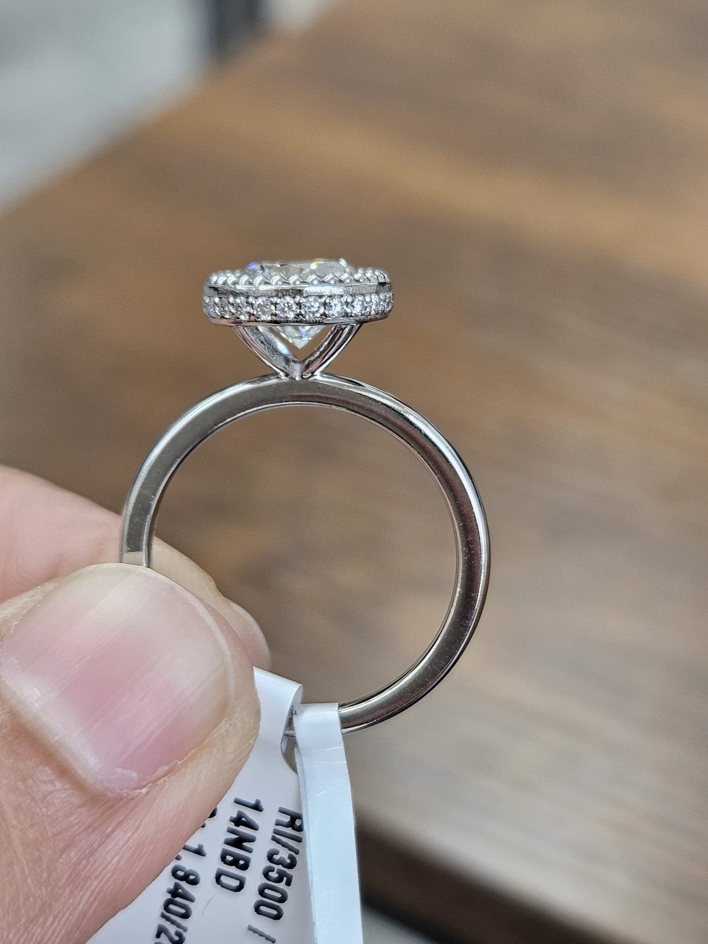 IGI 1.84cttw White Gold Round Lab Diamond Ring