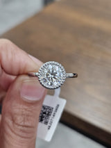 IGI 1.84cttw White Gold Round Lab Diamond Ring
