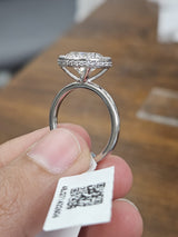 IGI 4.04cttw White Gold Round Lab Diamond Ring