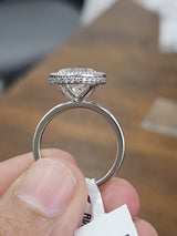 IGI 4.04cttw White Gold Round Lab Diamond Ring