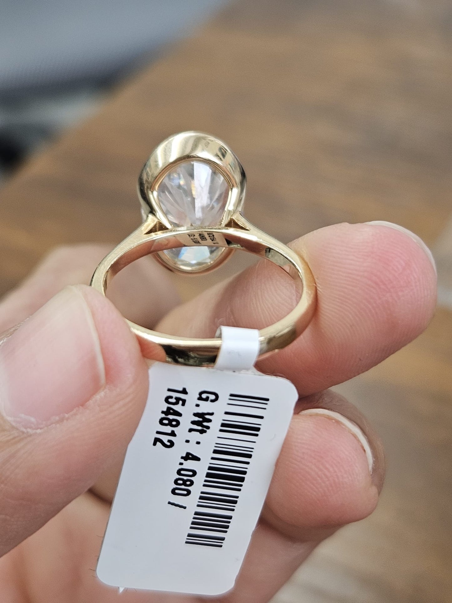 5.53cttw Yellow Gold Oval Lab Diamond Ring