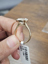 5.53cttw Yellow Gold Oval Lab Diamond Ring