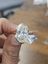 IGI 5.21cttw Yellow Gold Oval Lab Diamond Ring