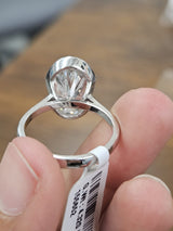 5.27cttw White Gold Oval Lab Diamond Ring