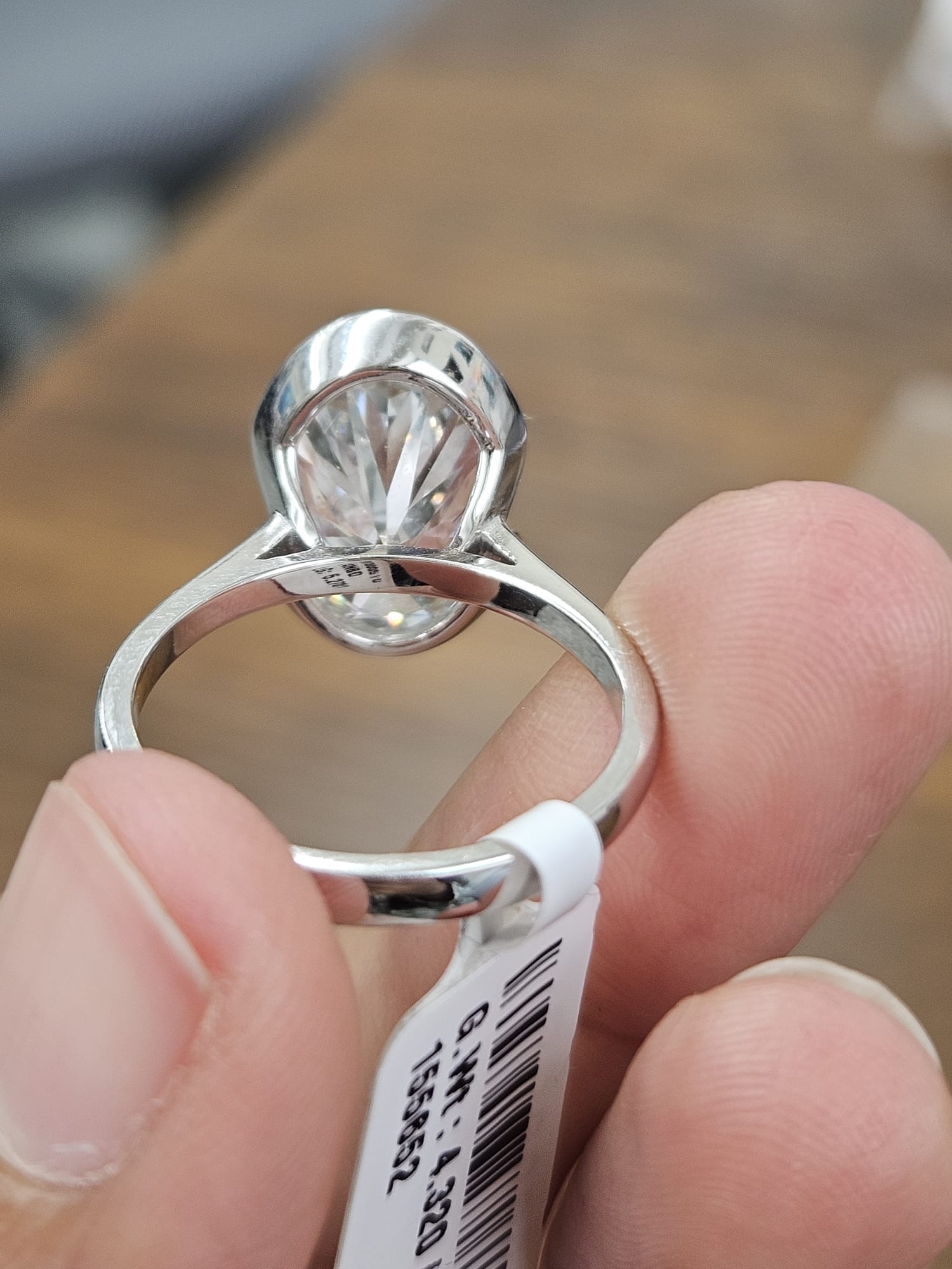 5.27cttw White Gold Oval Lab Diamond Ring
