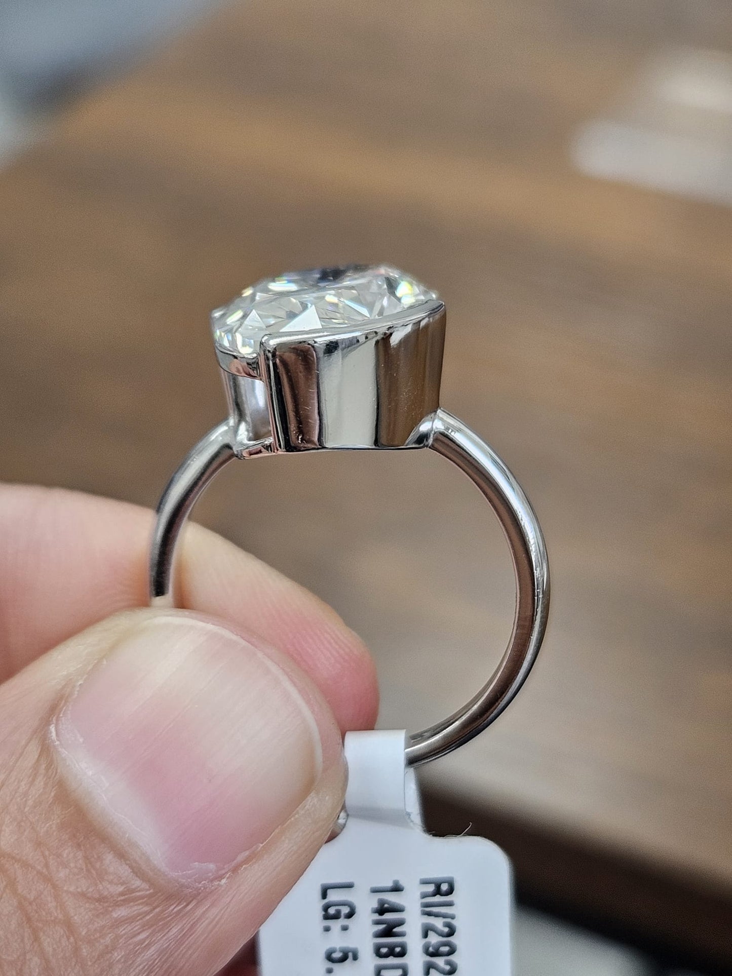 5.18cttw White Gold Oval Lab Diamond Ring