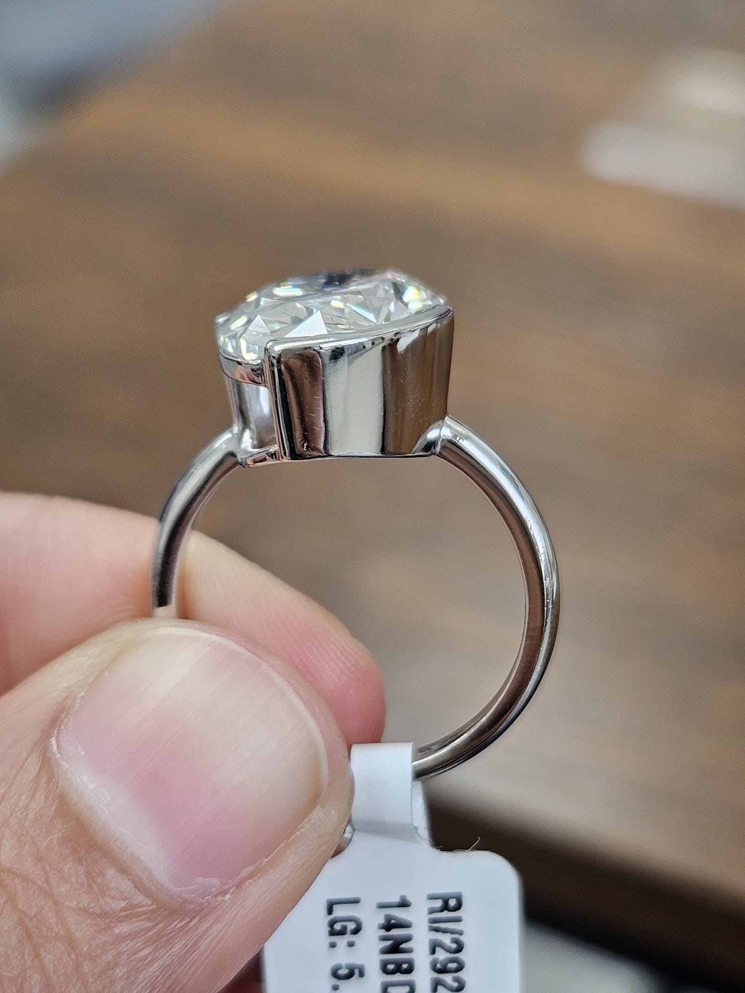 5.18cttw White Gold Oval Lab Diamond Ring