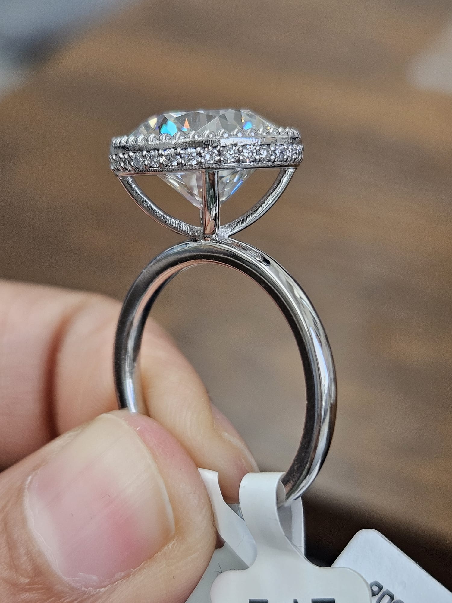 IGI 6.03cttw White Gold Round Lab Diamond Ring