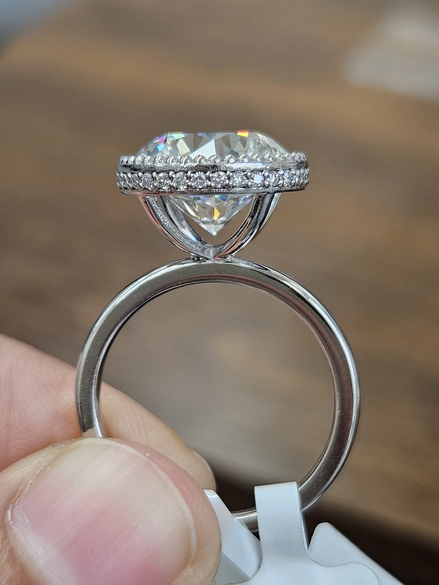 IGI 6.03cttw White Gold Round Lab Diamond Ring