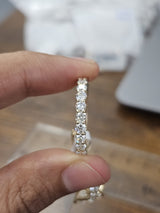 7.77cttw Yellow Gold Oval Lab Diamond Ring with Eternity Band