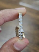 9.26cttw Yellow Gold Oval Lab Diamond Ring with Eternity Band