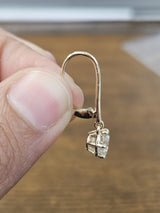 IGI Yellow Gold Round Lab Diamond Dangle Earring