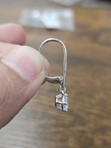 IGI White Gold Round Lab Diamond Dangle Earring