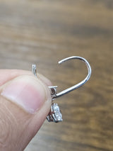 IGI White Gold Round Lab Diamond Dangle Earring