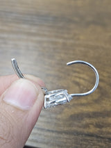 White Gold Pear Shaped Lab Diamond Dangle Earring
