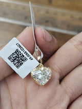 IGI 3.08cttw Yellow Gold Heart Shape Lab Diamond Pendant