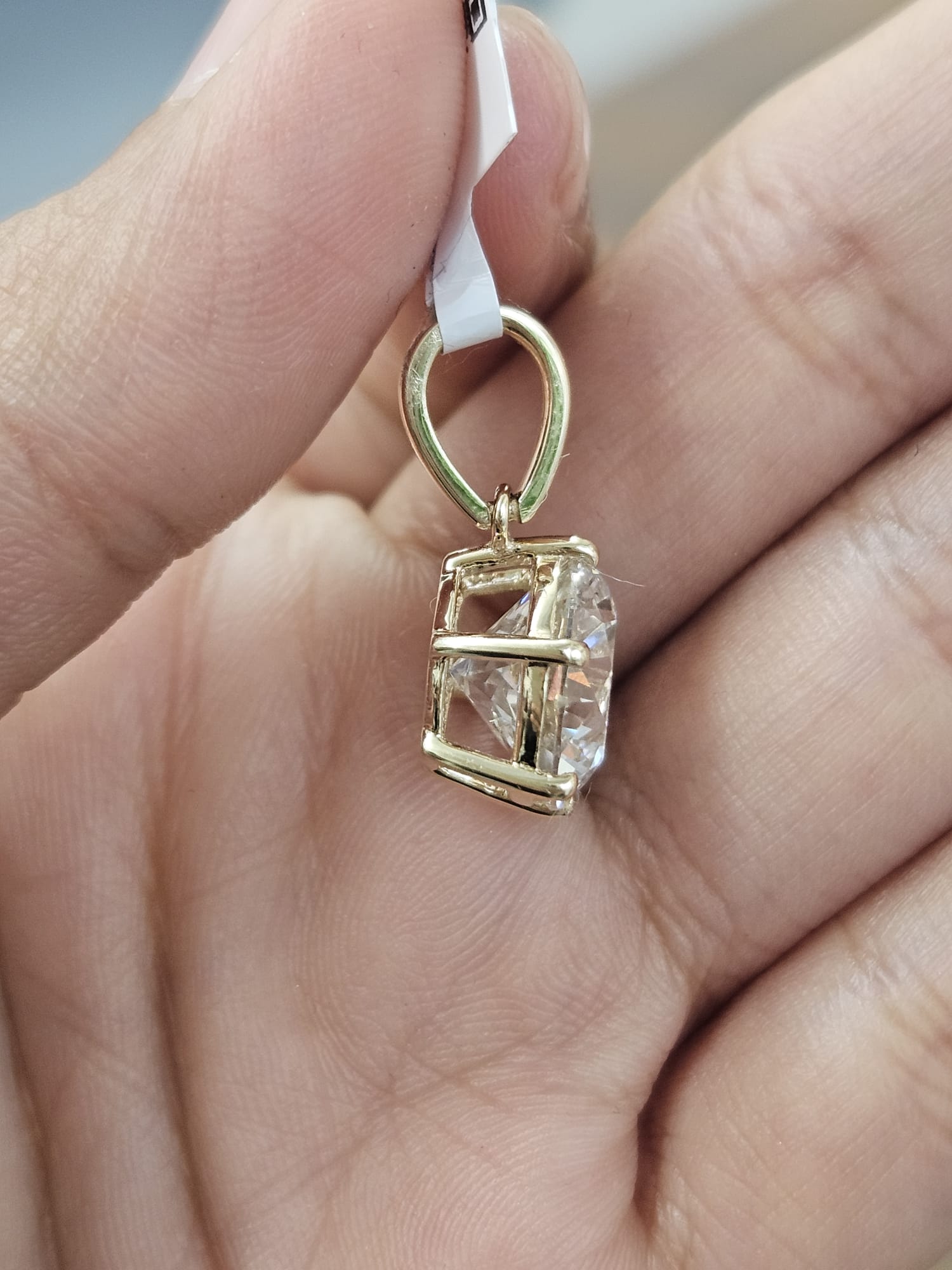 IGI 4.81cttw Yellow Gold Round Lab Diamond Pendant