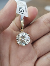 IGI 4.81cttw Yellow Gold Round Lab Diamond Pendant