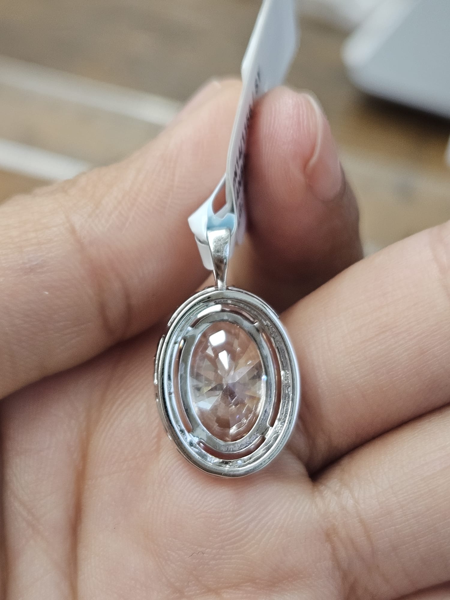 IGI 4.88cttw White Gold Fancy Pink Oval Lab Diamond Pendant