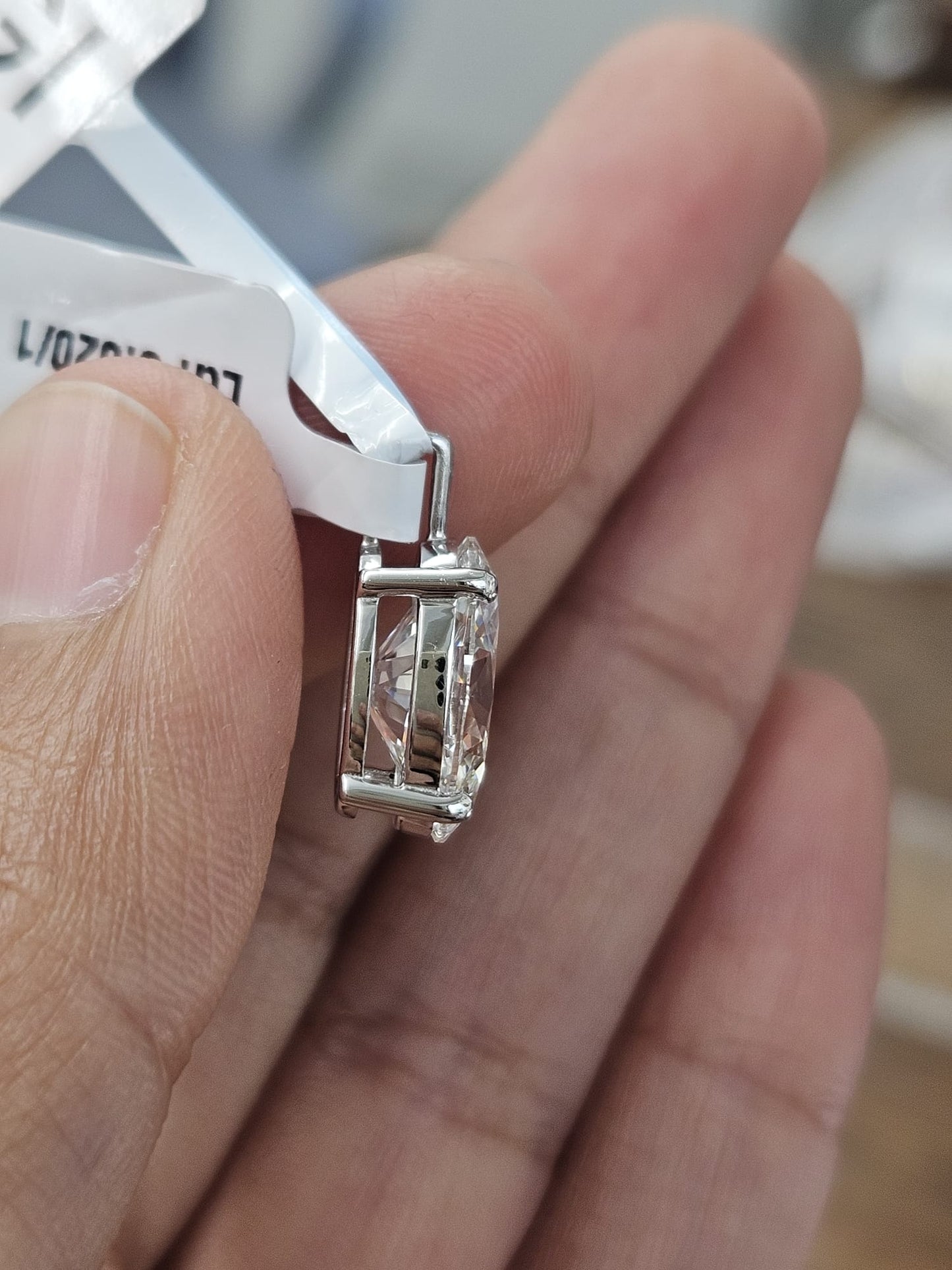IGI 3.02cttw White Gold Oval Lab Diamond Pendant