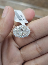 5.06cttw White Gold Oval Lab Diamond Pendant