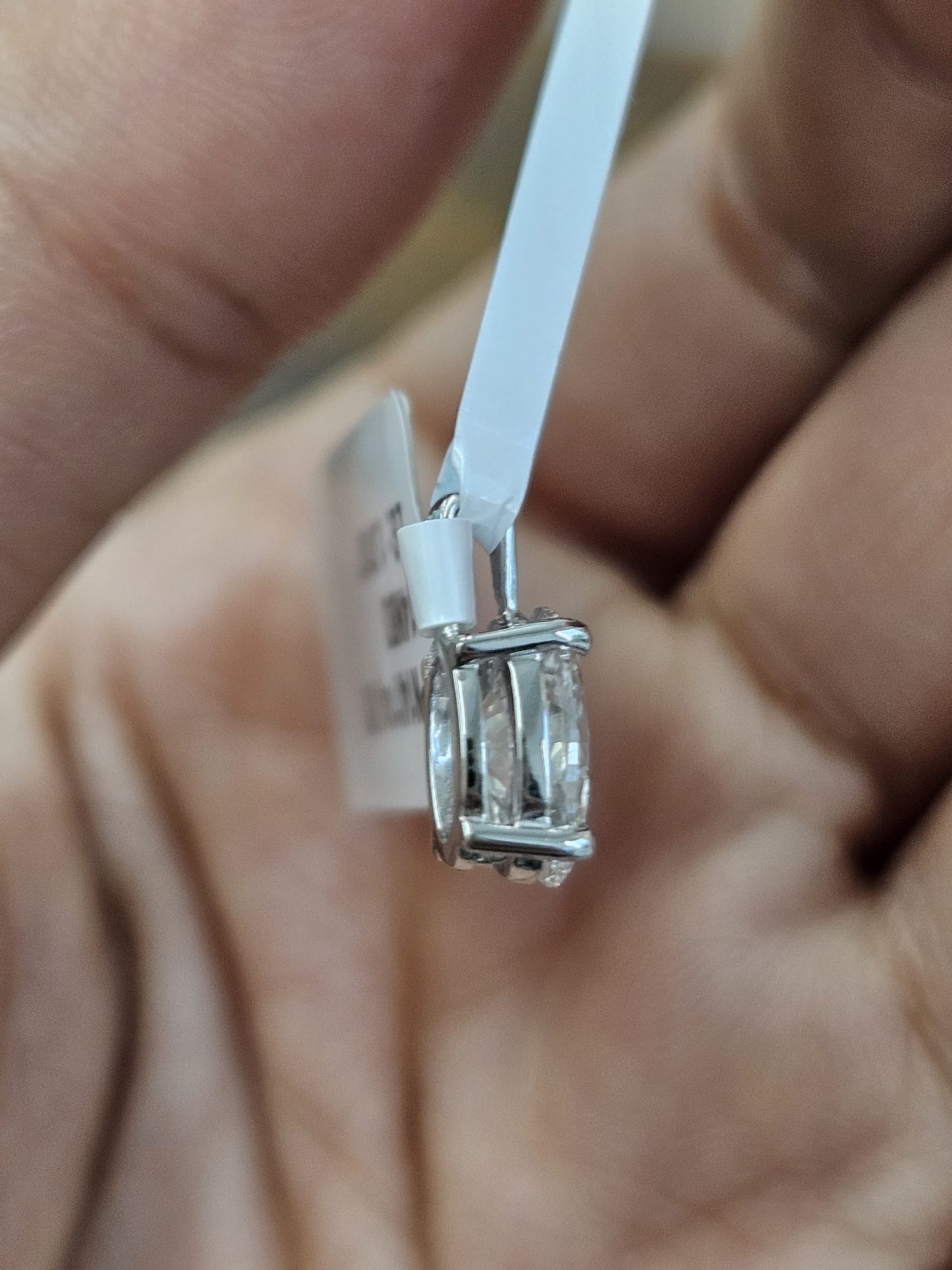 IGI 1.01ct White Gold Oval Lab Diamond Pendant