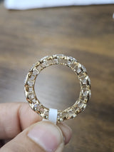 5.55cttw Yellow Gold Heart Shaped Lab Diamond Eternity Band
