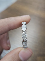 2.72cttw White Gold Pear Shape Lab Diamond Eternity Band