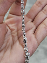 White Gold 10.22ct Round Lab Diamond 7" Bracelet