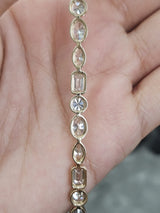 Yellow Gold Multi Shaped Lab Diamond 7" Bracelet