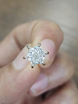IGI 3cttw Yellow Gold Star Shaped Lab Diamond Studs