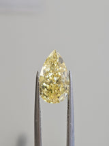 IGI 3.01CT PEAR FANCY VIVID YELLOW VS2
