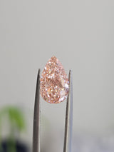 IGI 2.01CT PEAR FANCY VIVID PINK VVS2