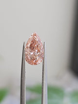 IGI 1.58CT PEAR FANCY VIVID PINK VS1