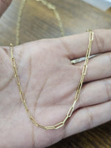 Yellow Gold Paper Clip Chain