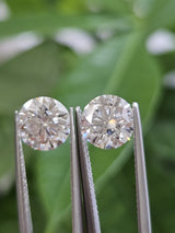 IGI 2.02CT + 2.06CT ROUND F VVS2 PAIR