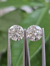 IGI 2.01CT + 2.03CT ROUND E VVS2 PAIR