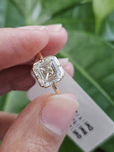 2.02CT Asscher Lab Diamond Ring