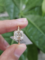 2.02CT Asscher Lab Diamond Ring