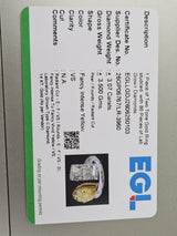 EGL Certified 3.07cttw Two Tone Yellow Pear & White Radiant Lab Diamond Ring